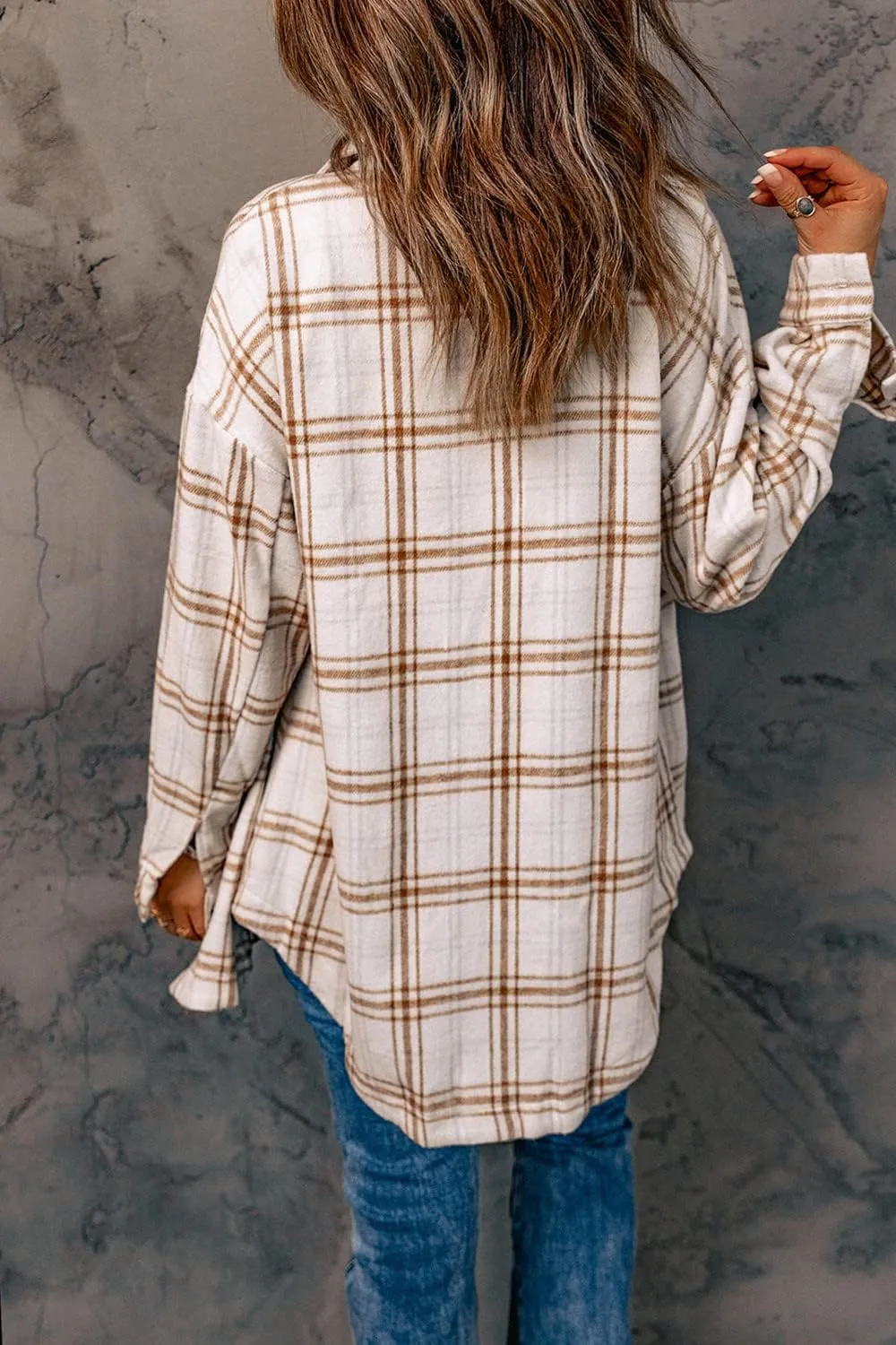 PRETTYGARDEN Women's Fall Clothes Plaid Shacket Jacket Trendy Casual Long Sleeve Button Down Flannel Shirts Fashion Blouse