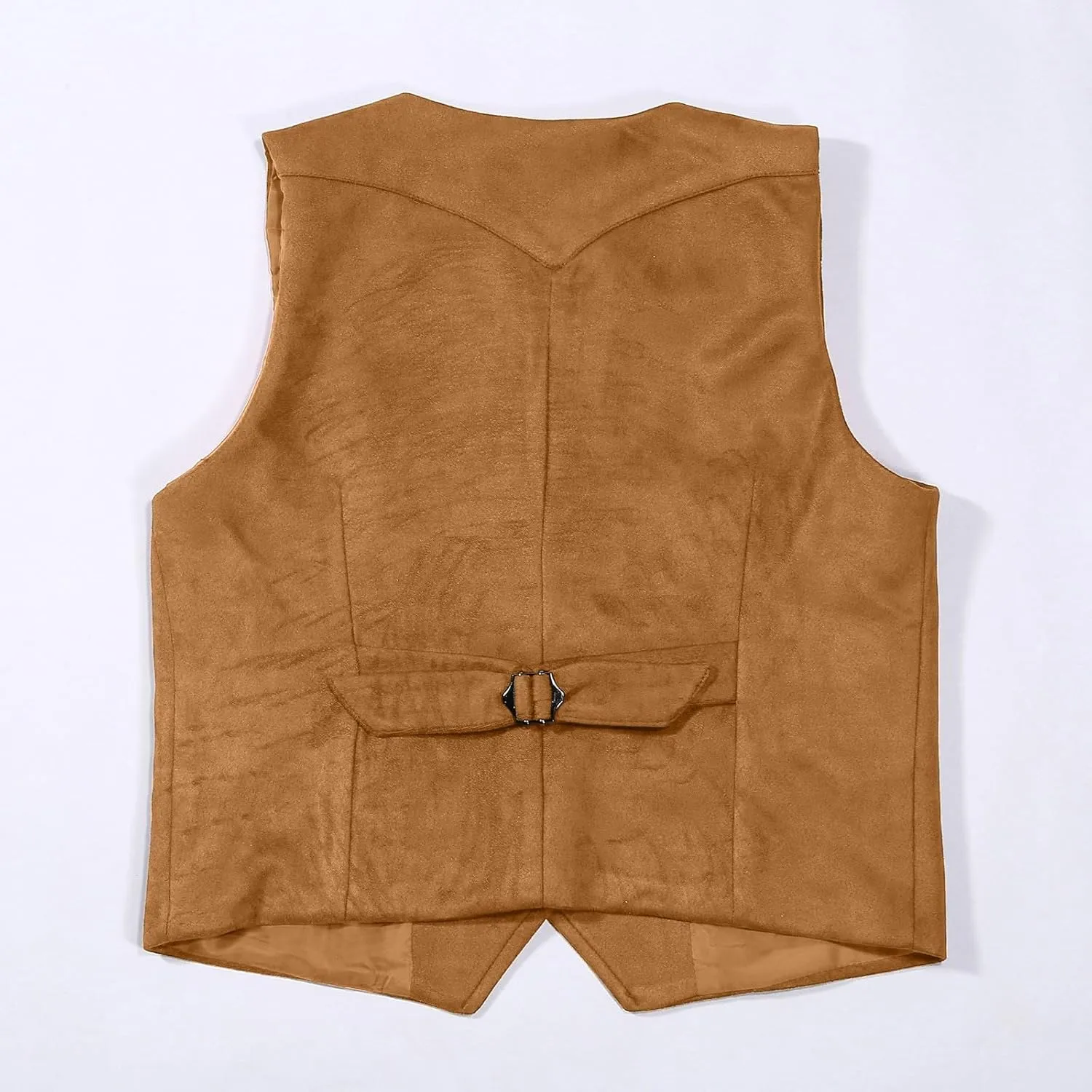 Retro Boys Cowboy Vest Vintage Faux Suede Leather Costume Style Outerwear Suits Western Sleeveless Casual Slim Fit Waistcoats