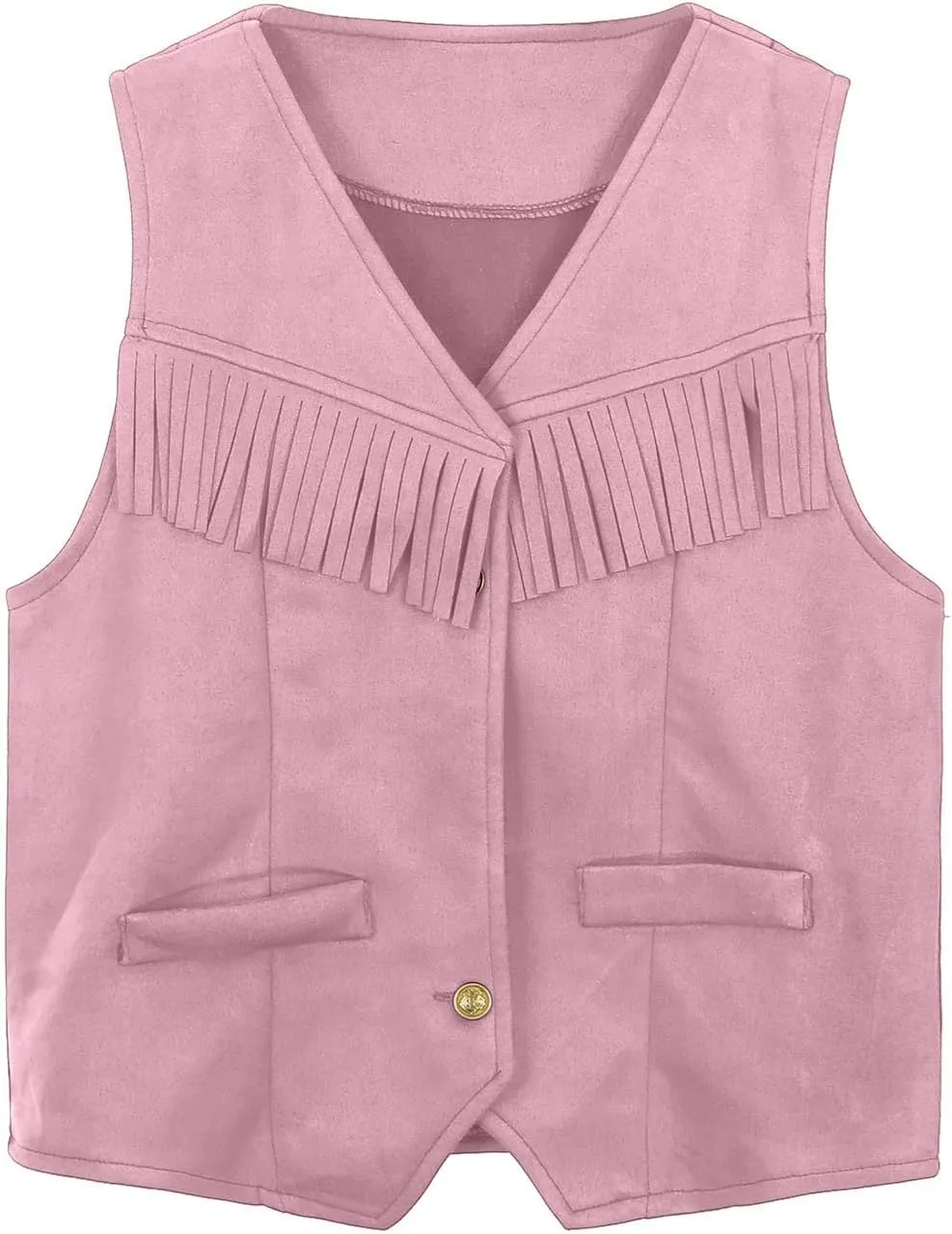 Retro Boys Cowboy Vest Vintage Faux Suede Leather Costume Style Outerwear Suits Western Sleeveless Casual Slim Fit Waistcoats