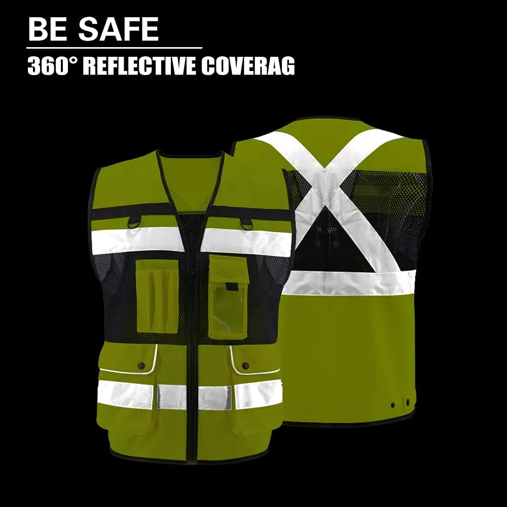 Safety Vest High Visibility Reflective Construction Vest
