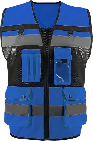 Safety Vest High Visibility Reflective Construction Vest