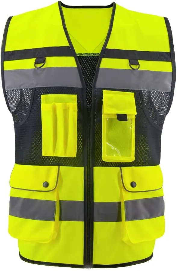 Safety Vest High Visibility Reflective Construction Vest