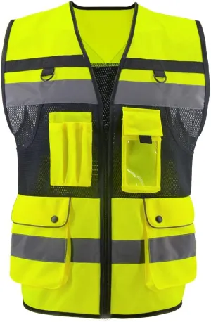 Safety Vest High Visibility Reflective Construction Vest