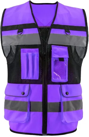 Safety Vest High Visibility Reflective Construction Vest