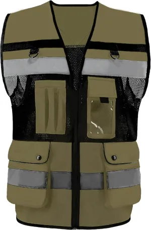 Safety Vest High Visibility Reflective Construction Vest