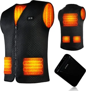 SHAALEK Heated Vest for Men Women - with 10000mAH Battery Winter Heated Jackets, Double Control for Hunting