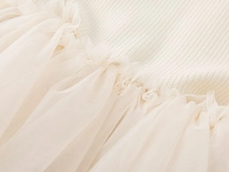 Sparkling Pearl Winter Plush Princess Dress