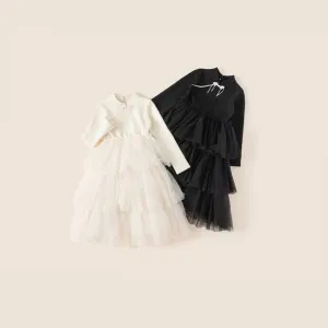 Sparkling Pearl Winter Plush Princess Dress