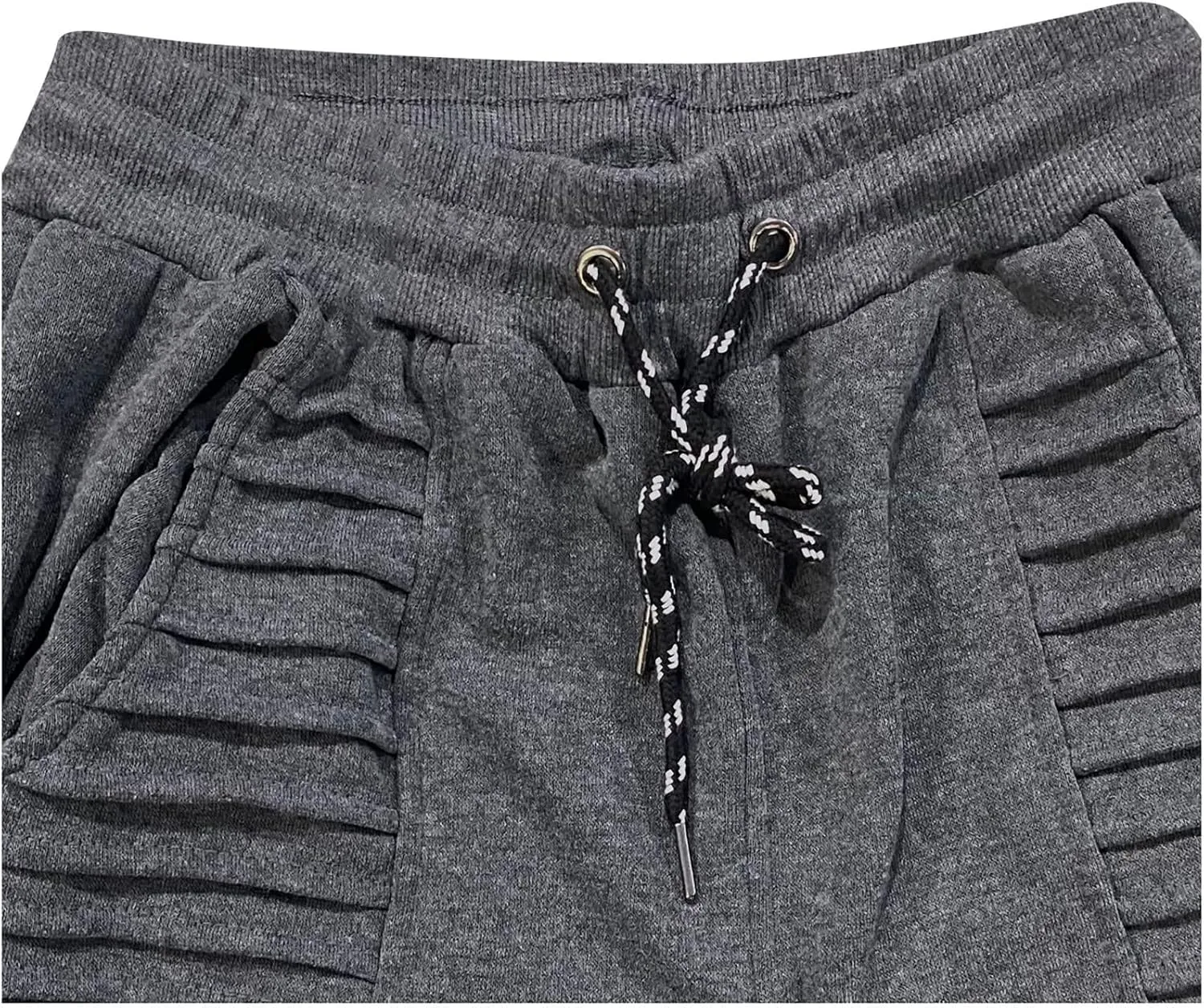 Spring and Summer Pants for Men 2023 Hip-Hop Drawstring Elastic Waist Skinny-Fit Slacks Tapered Ripped Trousers