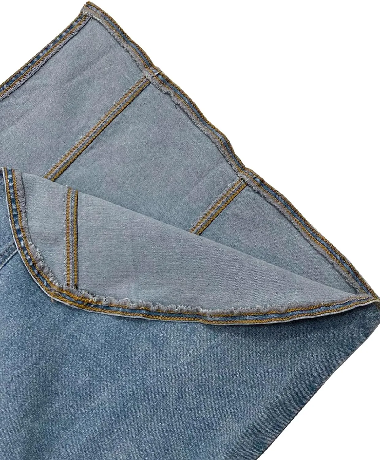 Tbahhir Long High Slit Skirt Denim for Women Tight High Waisted Jean Skirt Maxi Slim Fit Y2k Streetwear