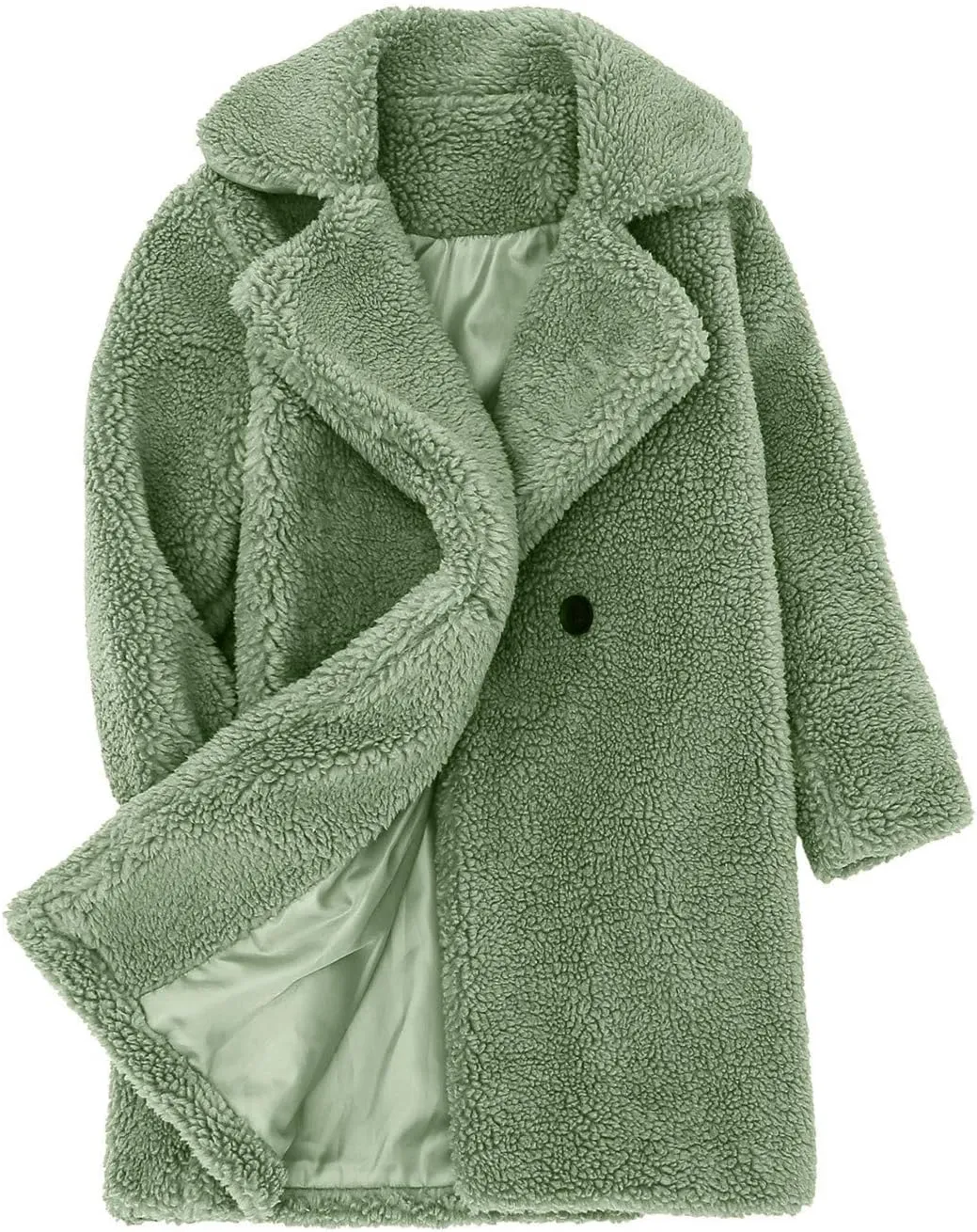 Toddler Baby Girls Faux Fur Jacket Coat Teddy Fleece Fuzzy Trench Coat Long Winter Coats Fluffy Snow Kids Jacket