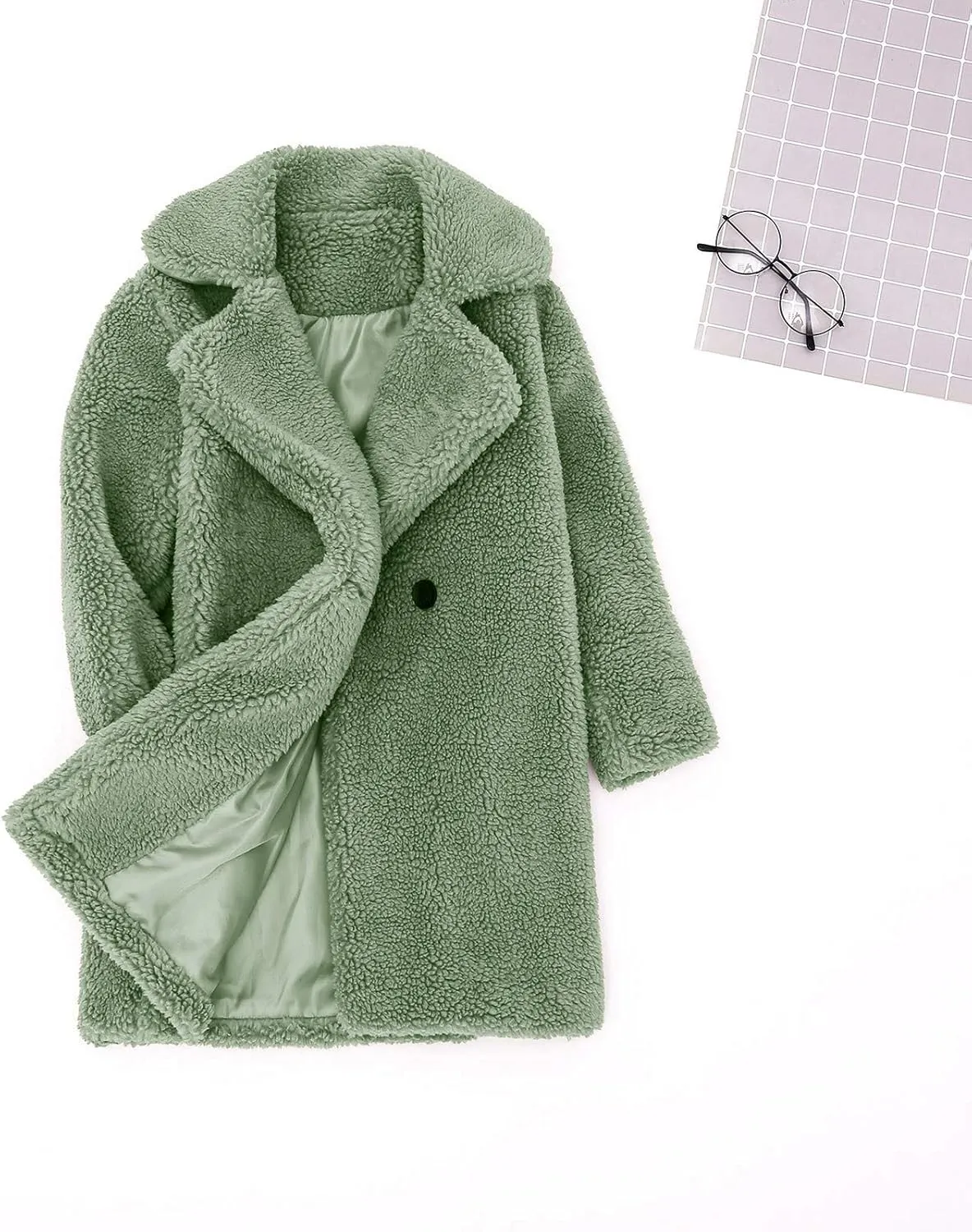 Toddler Baby Girls Faux Fur Jacket Coat Teddy Fleece Fuzzy Trench Coat Long Winter Coats Fluffy Snow Kids Jacket