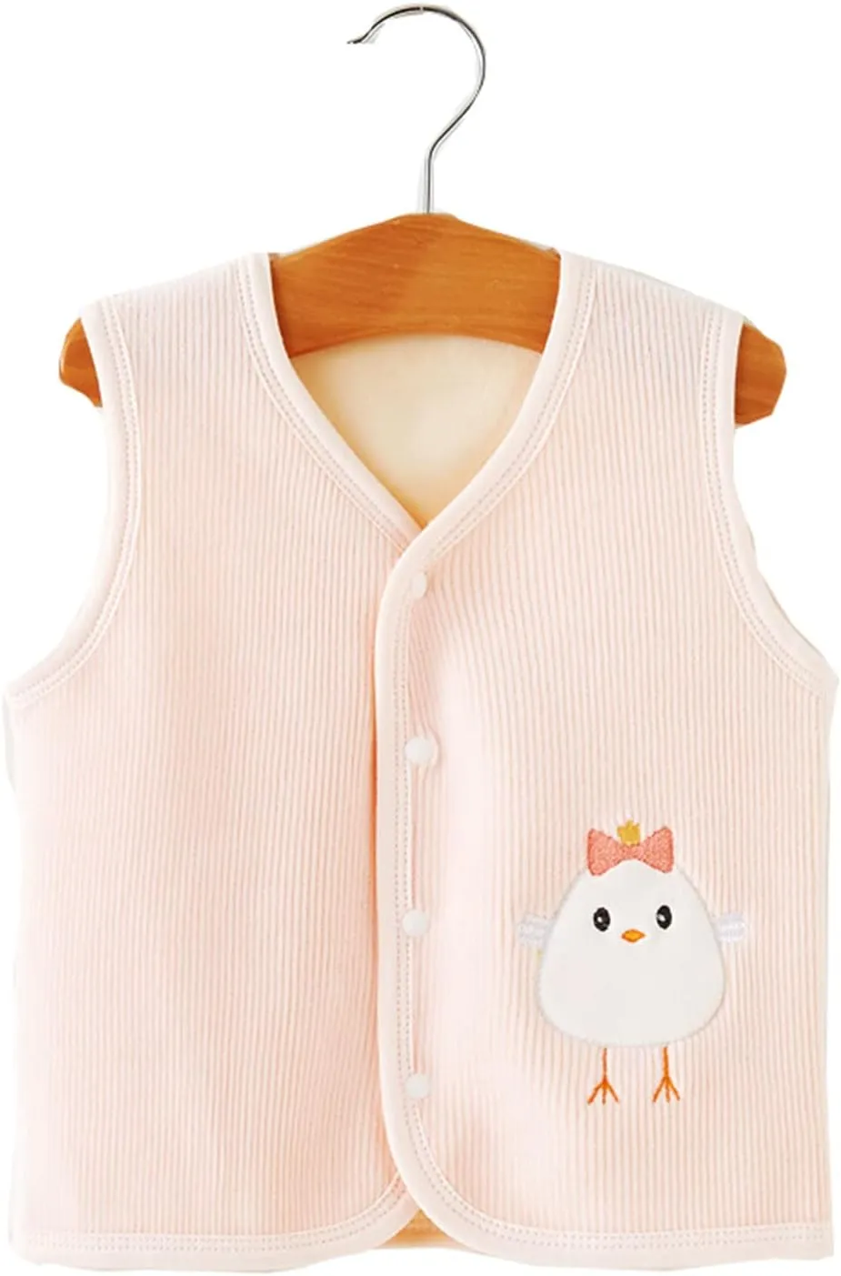 Unisex Toddler Padded Waistcoat Baby Warm Jacket Cotton Vest, Pink, Size 6-12 Months