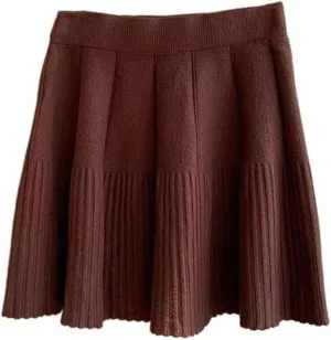 Velvet Midi Skirt for Women, Autumn Winter
