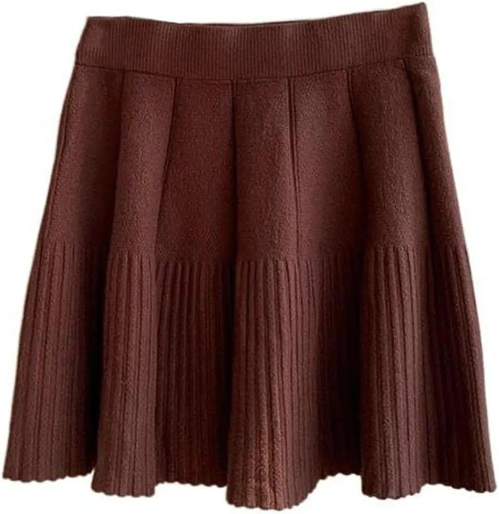 Velvet Midi Skirt for Women, Autumn Winter