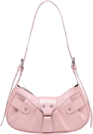 Verdusa Women's Pleated Hobo Shoulder Bag PU Leather Clutch Handbag