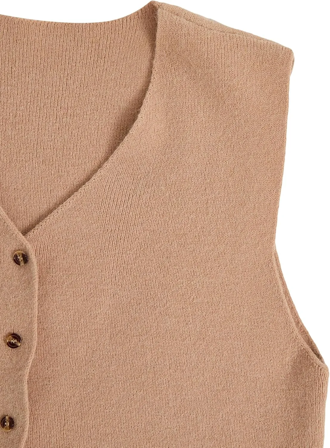 Verdusa Women's Sleeveless Button Front Old Money Knit Sweater Vest