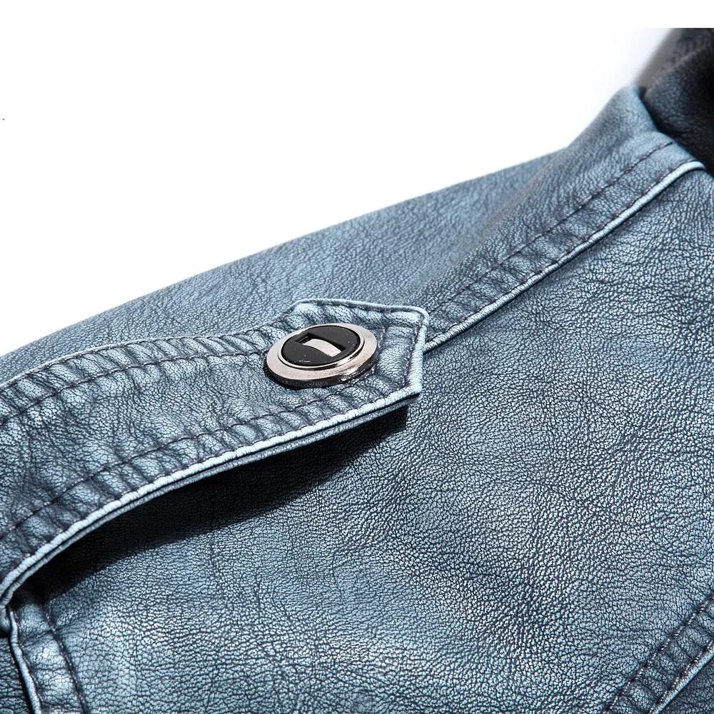 West Louis Winter Fashion PU Leather Jacket