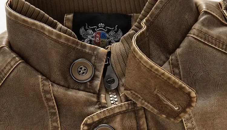 West Louis Winter PU Moto Long Leather Jacket