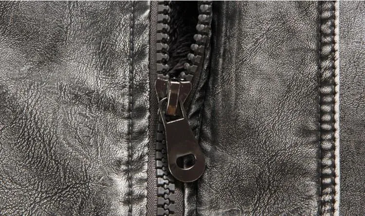 West Louis Winter PU Moto Long Leather Jacket