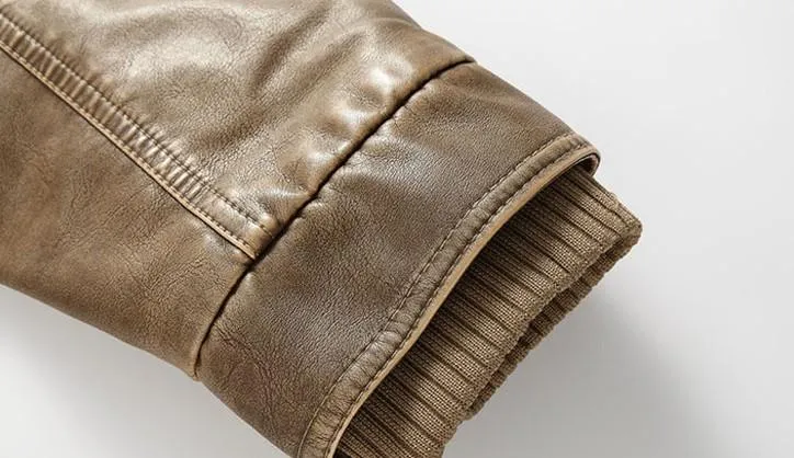 West Louis Winter PU Moto Long Leather Jacket