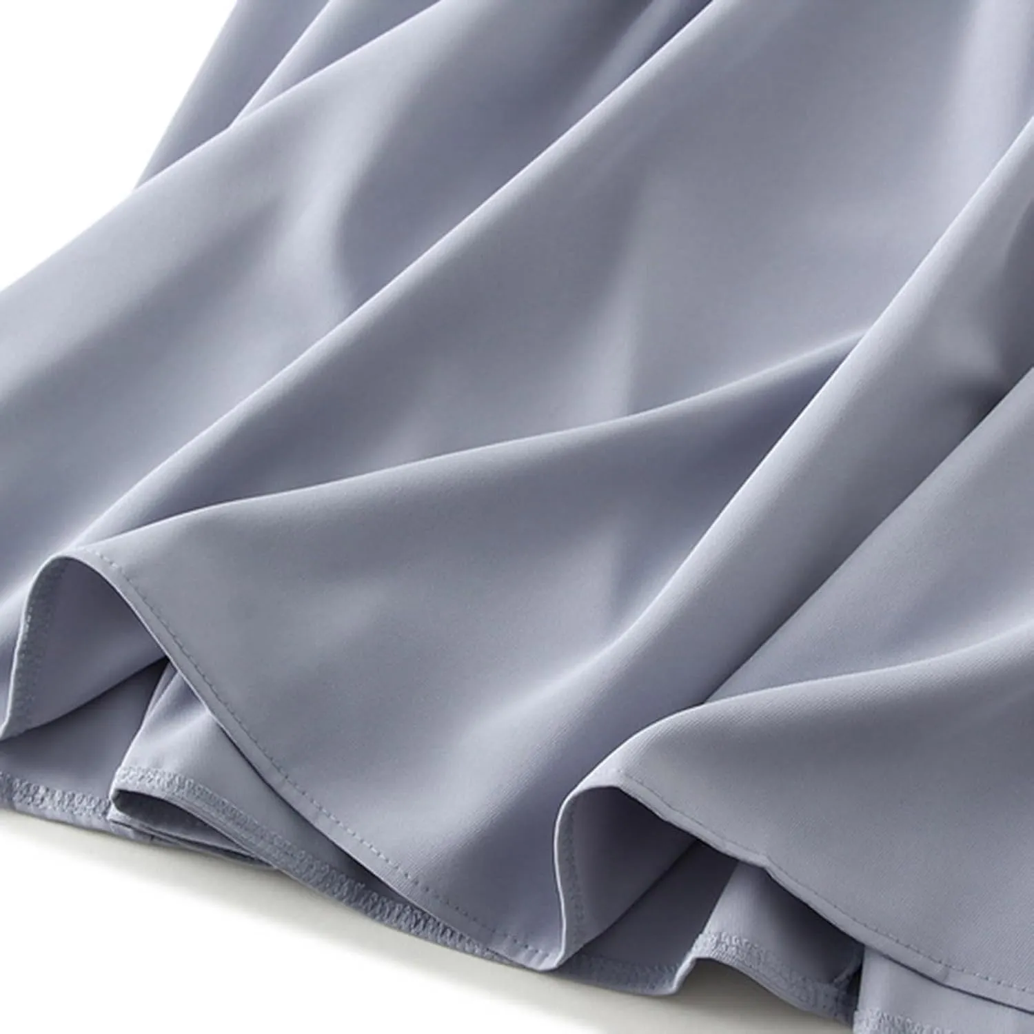 Women Fashion Casual Mid Length Suit Skirt A Line High Waisted Pleated Skirt Daily Long Leather Skirts for Women