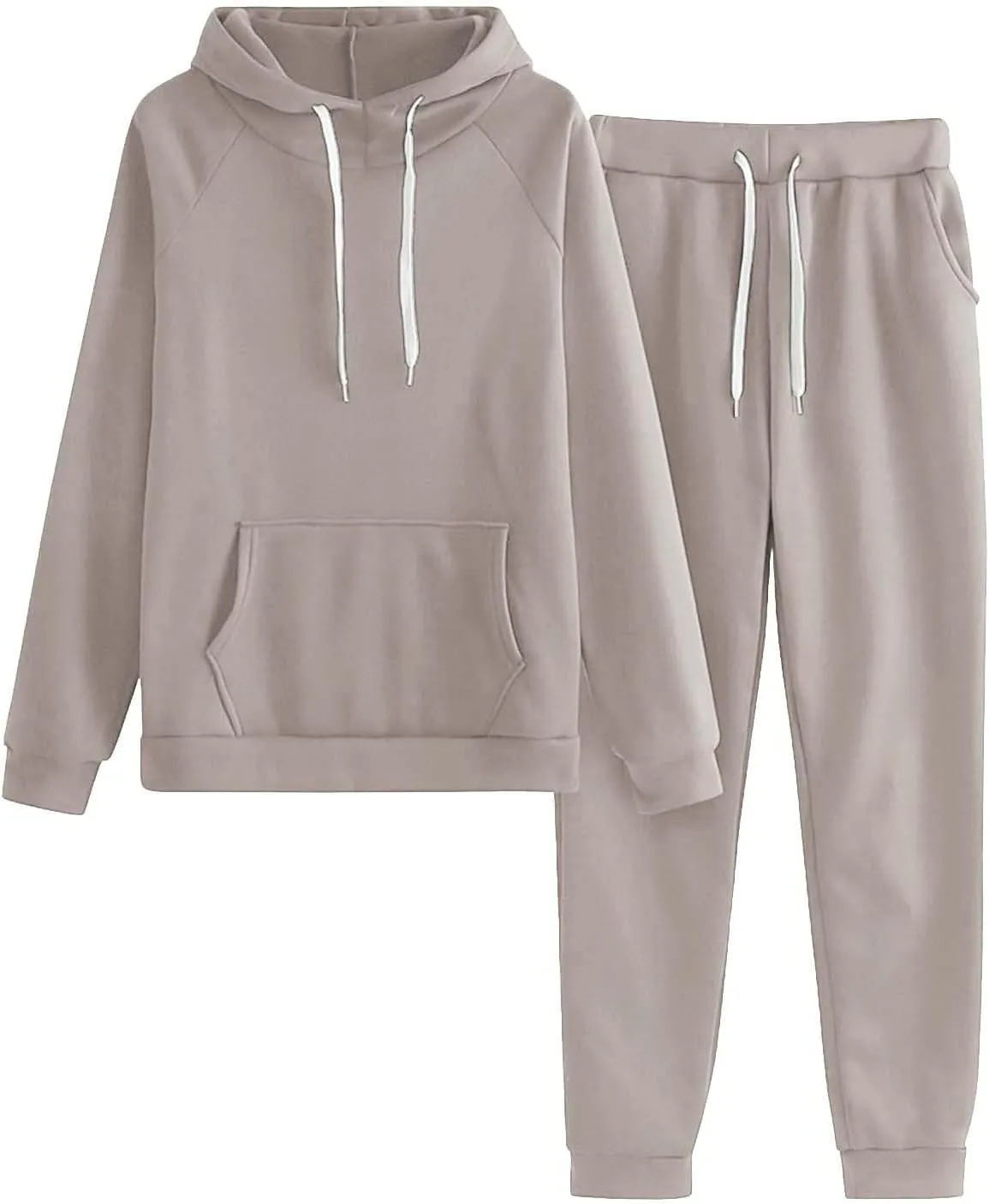 Womens 2 Piece Outfits Long Sleeve Crewneck Color Block Travel Jogger Sweatsuit Sets Sweatsuits