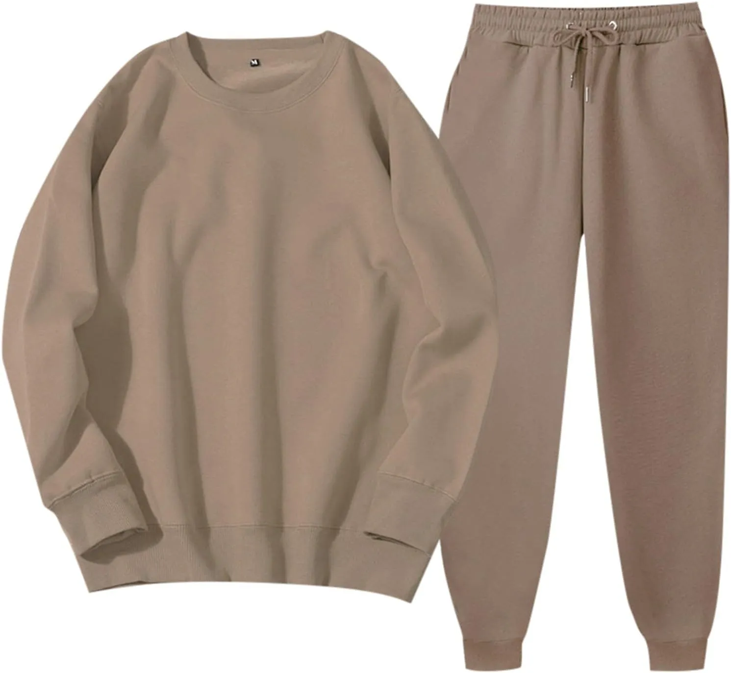 Womens 2 Piece Outfits Long Sleeve V Neck Baggy Plus Pullover and Wide Leg Pants Lounge Sweatsuits
