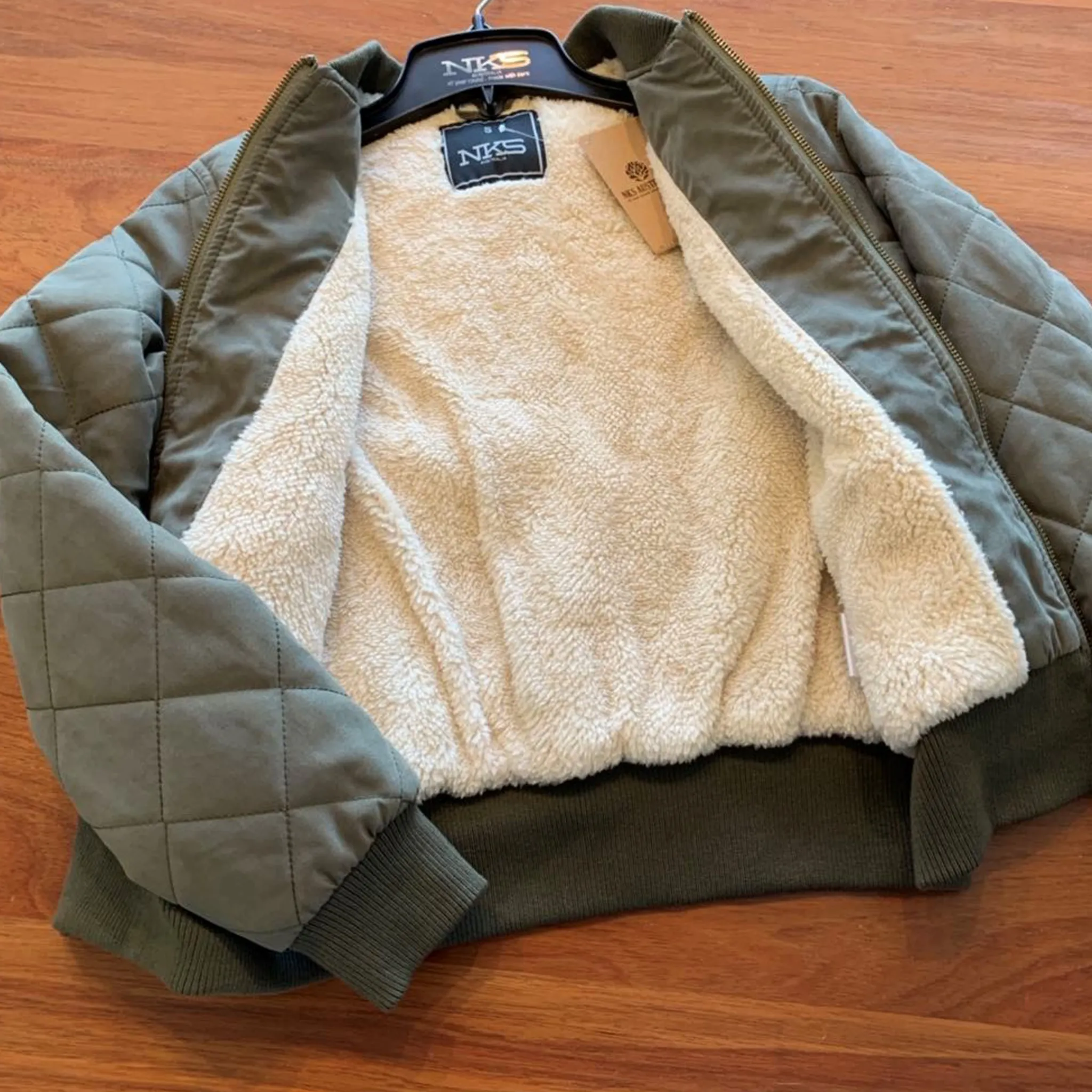 Women's Bomber Faux Fur Lined Short Puffer Jacket