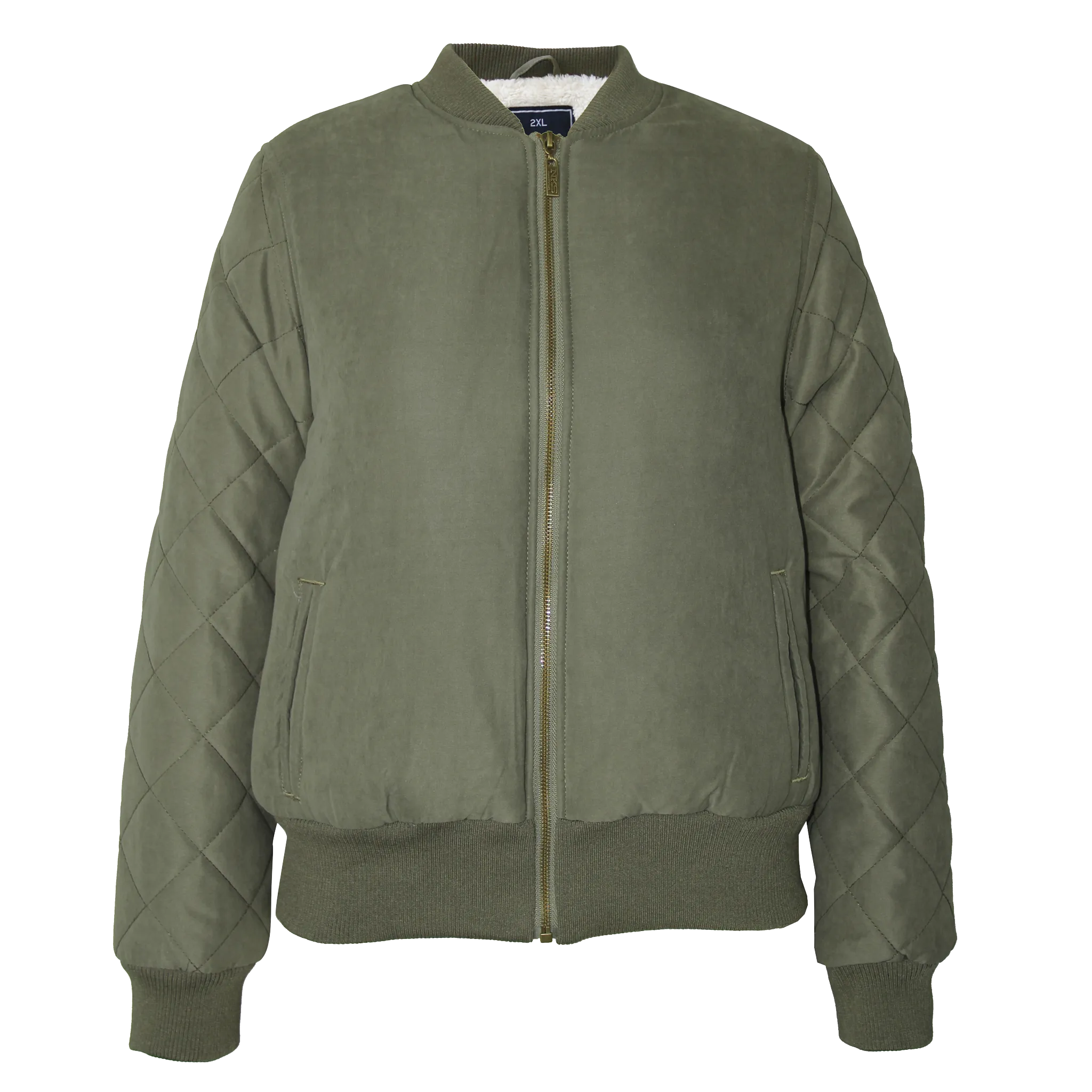 Women's Bomber Faux Fur Lined Short Puffer Jacket