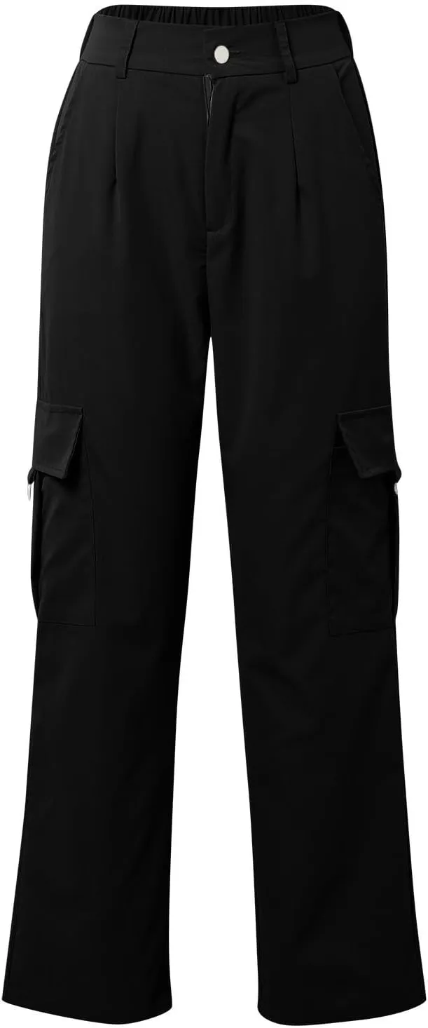 Women's Cargo Jogger Camo Pants with Pockets High Waist Slim Casual Tapered Camouflage Combat Hiking Pants