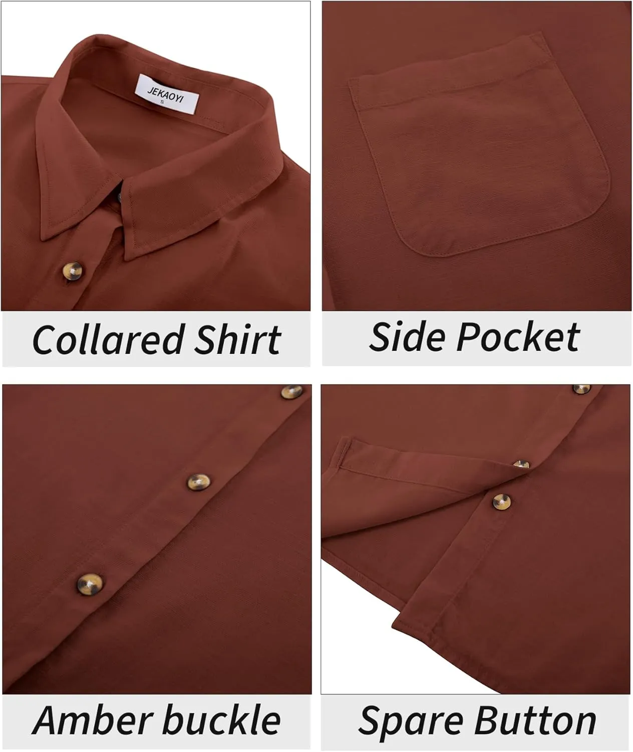 Womens Casual Linen Cotton Button Down Long Sleeve Shirts V-Neck Collared Work Summer Blouse Tops with Pockets
