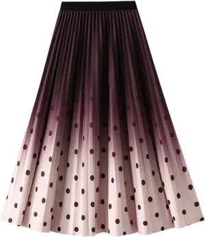 Womens Floral Print Midi Tulle Skirts High Waist Layered A-Line Mesh Chiffon Tutu Long Skirt Girls Fairy Tiered Skirt