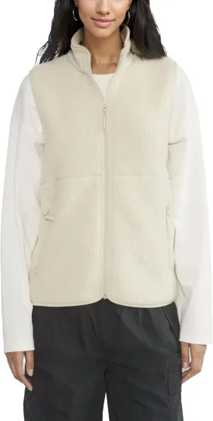 Womens Fuzzy Fleece Vest Casual Warm Sleeveless Zip Up Sherpa Vest Jacket with Pockets for Fall/Winter