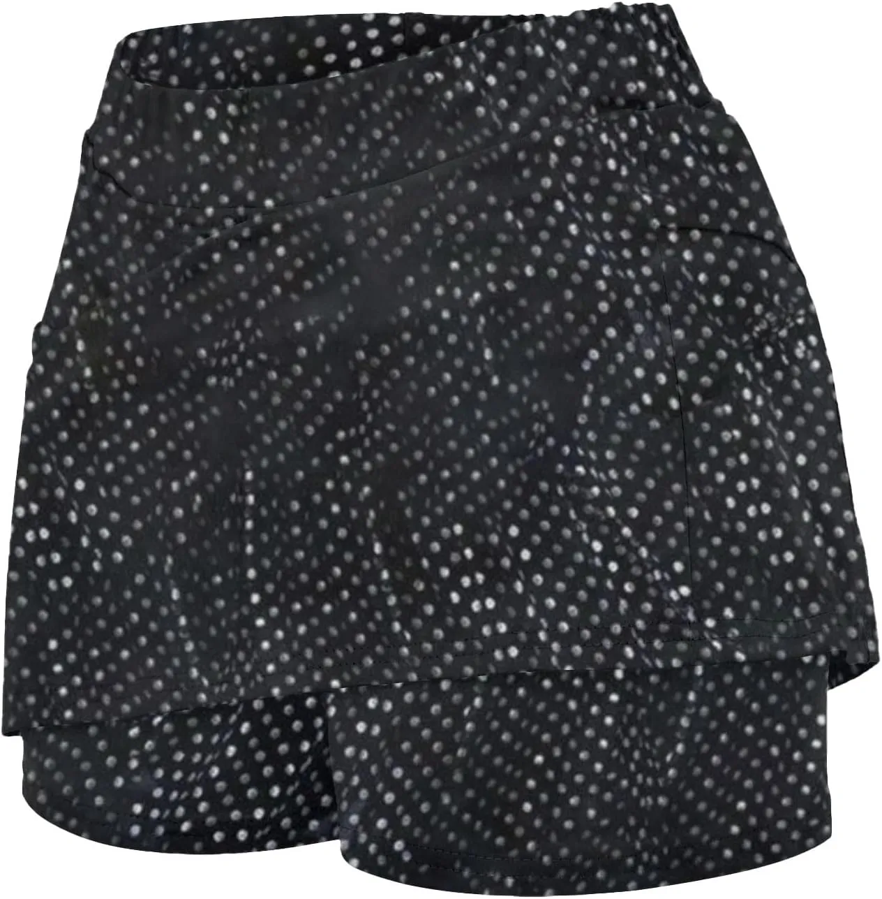 Womens Mini Skirts 2 in 1 Polka Dot Printed Running Tennis Skort 2024 Summer Sexy Skinny Athletic Golf Inner Shorts Plus Size