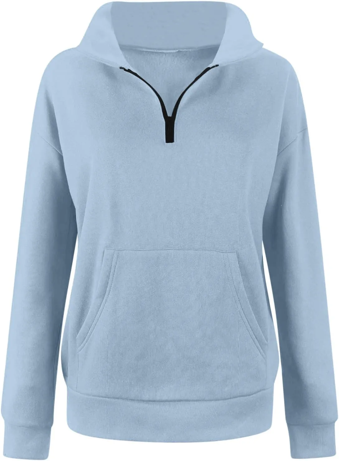 Womens Oversized Sweatshirts Half Zip Pullover Long Sleeve Fall Tops Fashion 2023 Y2k Quarter Zipper Shirt Blouse