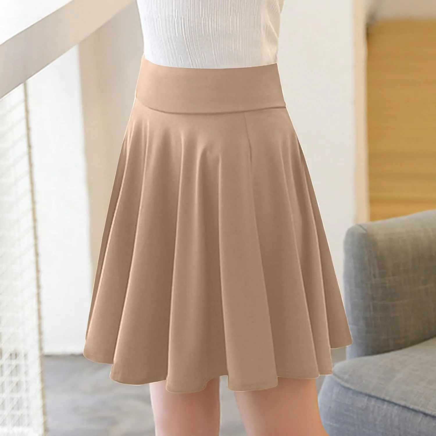 Women's Pleated Mini Skirts Built in Shorts Tummy Control high Waisted a-line Skirts Teen Girls Tennis Golf Skorts