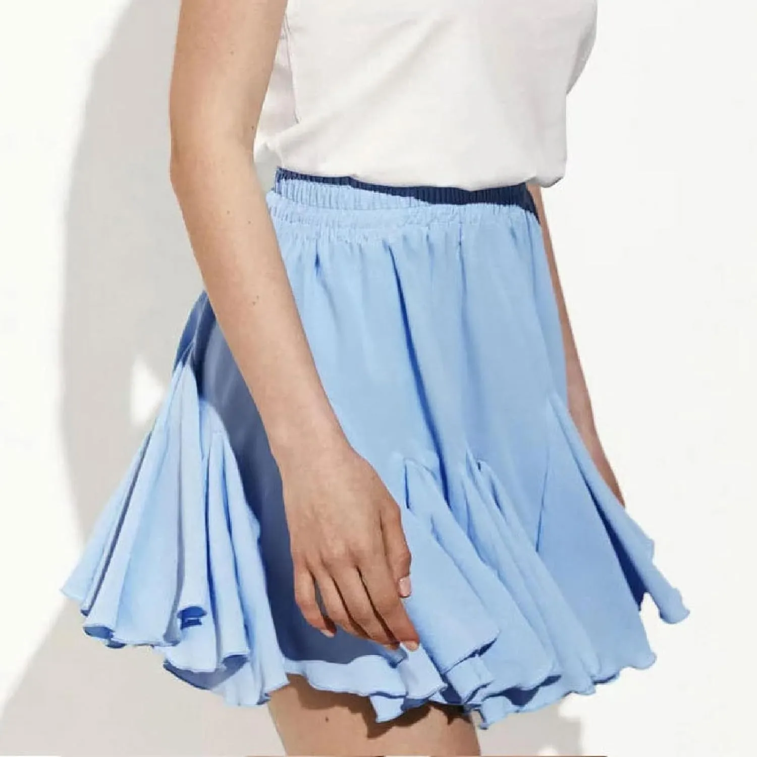 Women's Pleated Skirt Basic Casual High Waisted Summer Beach Vacation Skirts Solid Color Mini Skorts