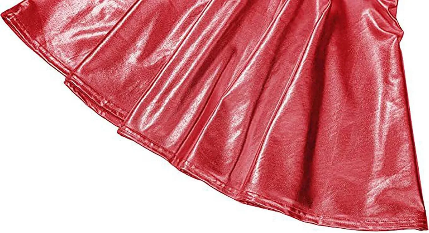 Women's Sexy Faux Leather Pleated Mini Skirt, High Waisted Stage Performance Party Skirt, Outdoor Skate Skirts