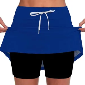 Women's Skorts Tummy Control Plus Size with Pockets for Women High Waist Athletic Sports Pants Skirt Casual Skirt