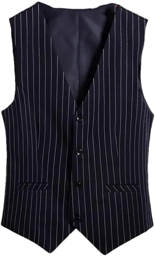 Women'S Striped Formal VeSt V Neck BuSineSS CaSual VeSt Regular Fit VeSt Top