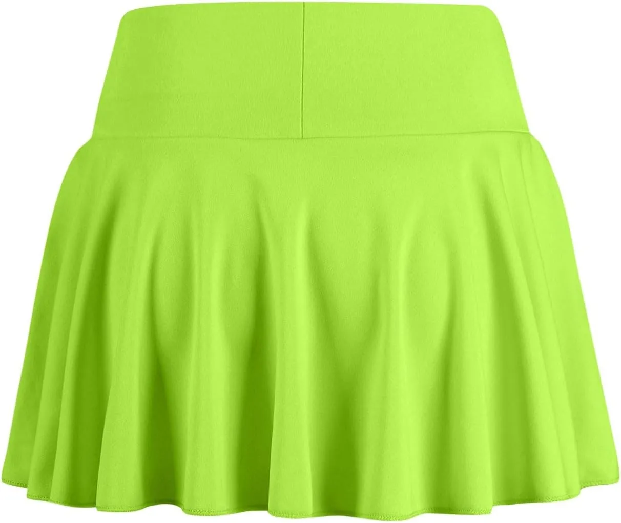 Women's Summer Athletic Loose Trendy Elastic High Waist Solid Color Yoga Fitness Tennis Skirts 2025 Inner Shorts, S-2XL