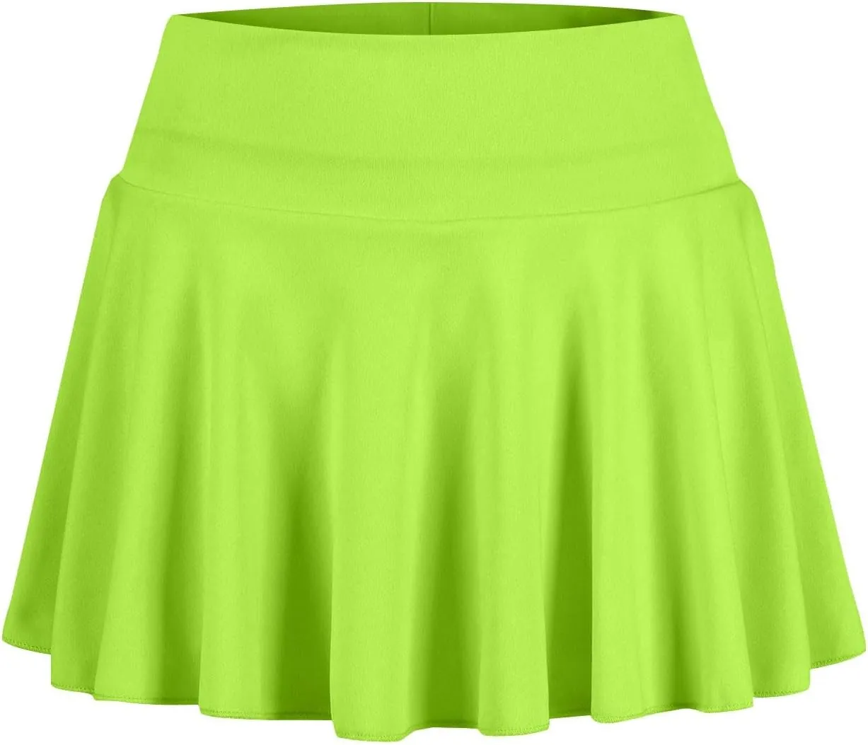 Women's Summer Athletic Loose Trendy Elastic High Waist Solid Color Yoga Fitness Tennis Skirts 2025 Inner Shorts, S-2XL