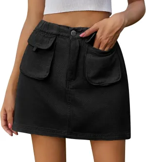 Women's Summer Casual Denim Y2K High Waist Work Skirts