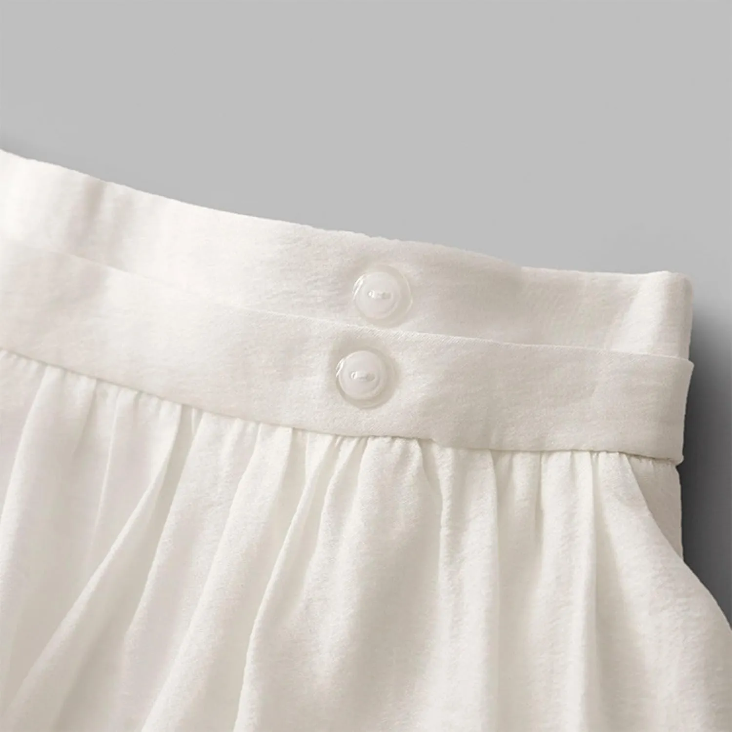 Women's Summer Cotton Linen Casual Midi Skirt, Solid Color Pleated Comfy Breathable Trendy Skirts Vacation Clothes
