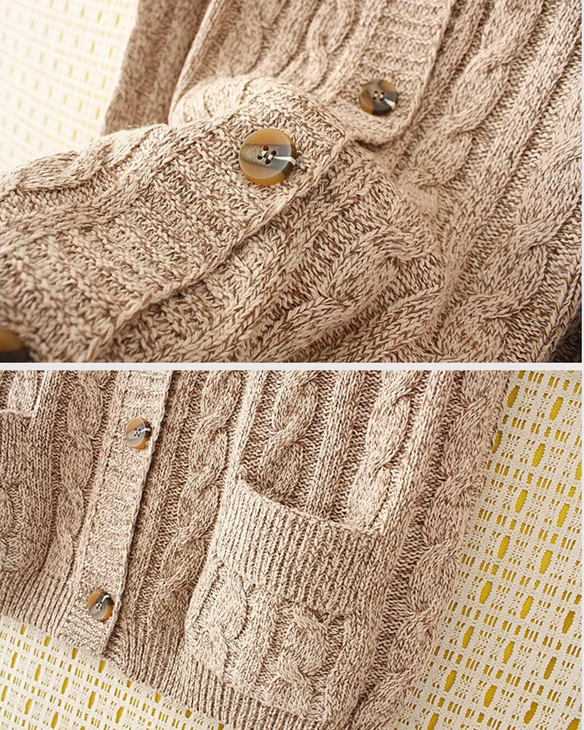 Women's Sweater Vest Sleeveless Button Down Knitted Cardigan Outwear with Pockets