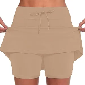 Women's Tennis Golf Skirts High Waisted with Pockets Inner Shorts for Athletic Skorts Sports Running Pants for Women