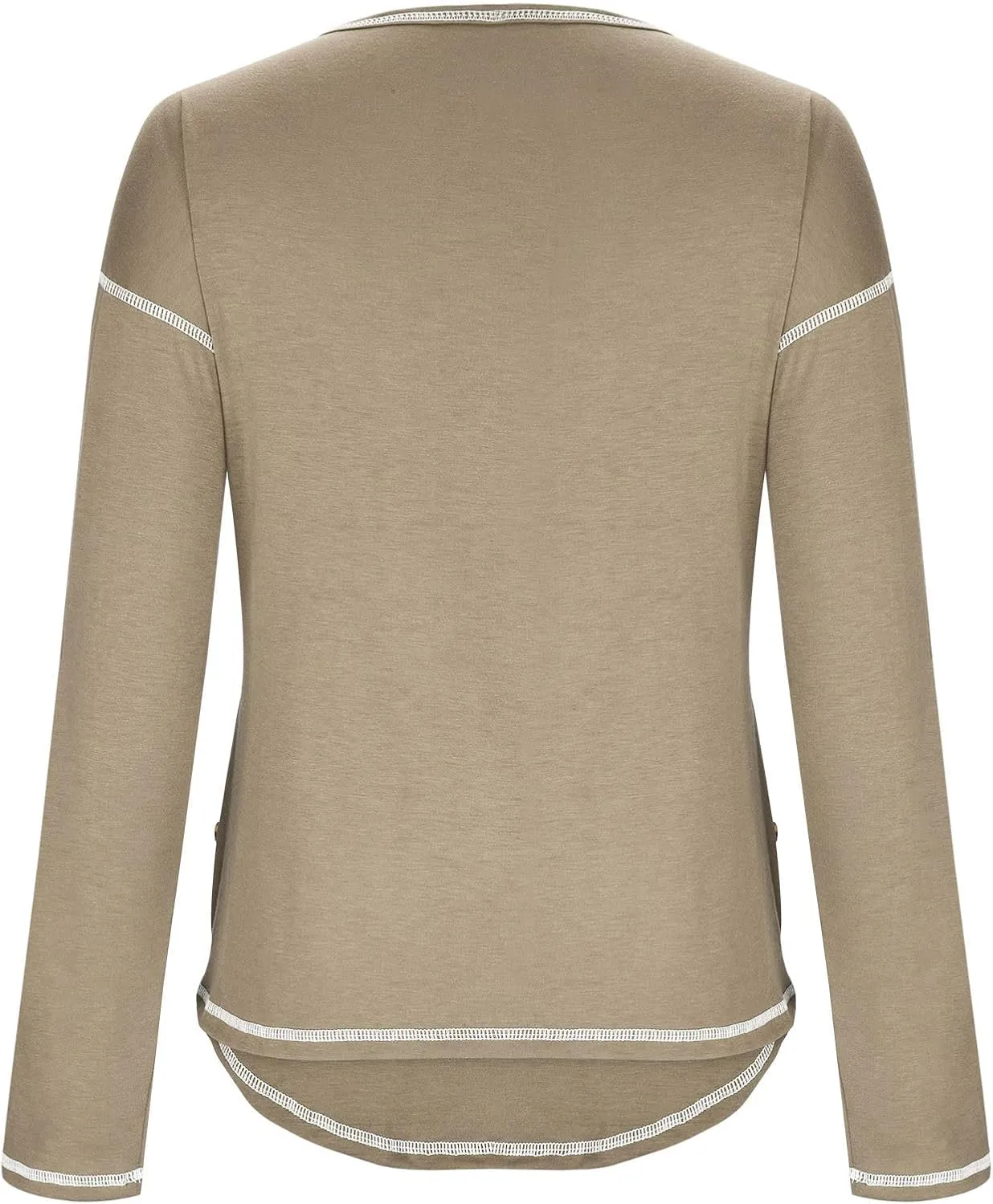 Womens Tops Fall Fashion 2024 Long Sleeve Solid Color Shirt Crew Neck Side Split Blouse Basic Loose Spring Outfits