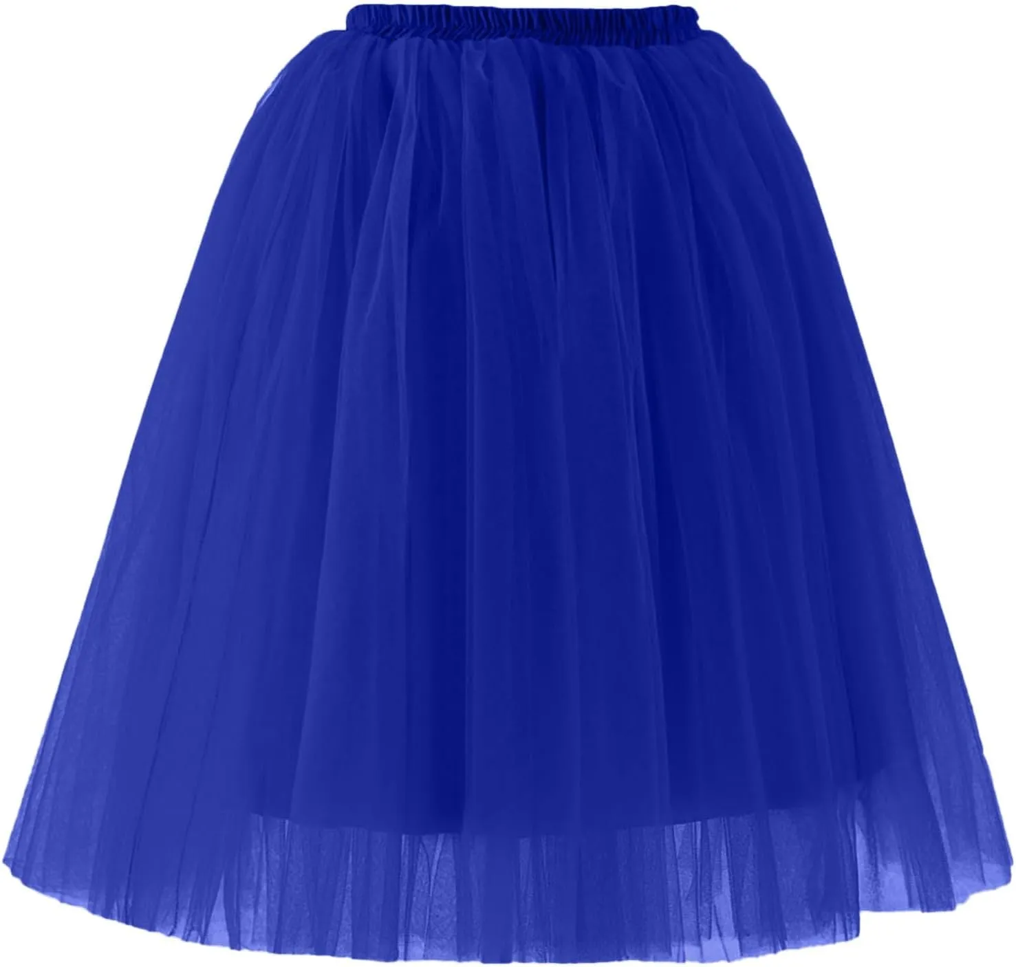 Women's Tulle Skirt Knee Length High Waisted Solid Color Plus Size Carnival Party Costume Wedding Party