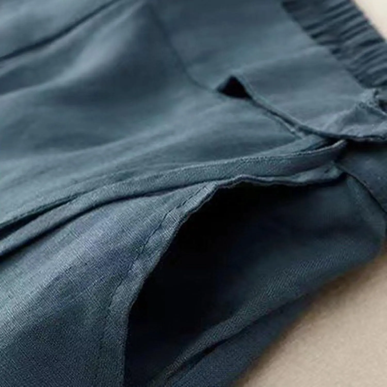 Womens Wide Leg Capris Linen Cropped Trousers Pants High Waist Baggy Palazzo Pant Lightweight Summer 2025 Trendy Pants
